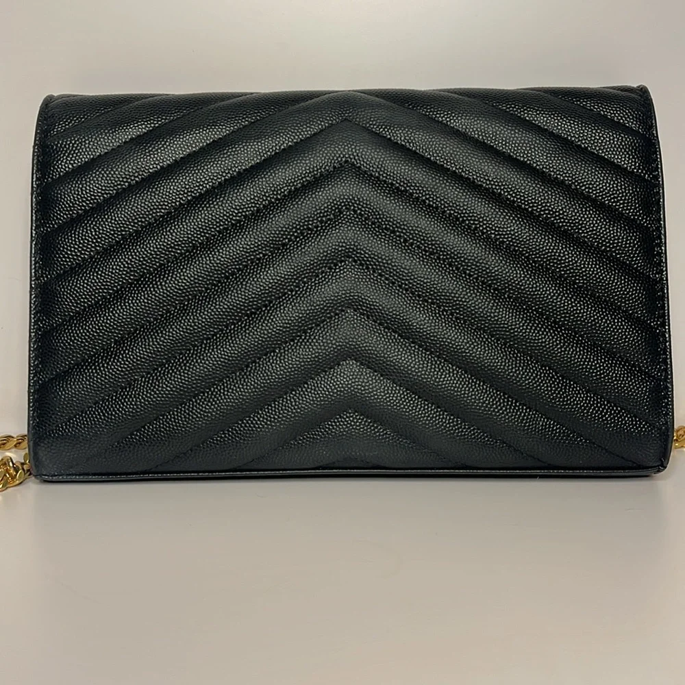 YSL Cassandre Wallet on Chain Black Leather - Picture 2 of 16